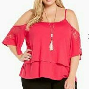 Nwt torrid size 5 cold shoulder blouse